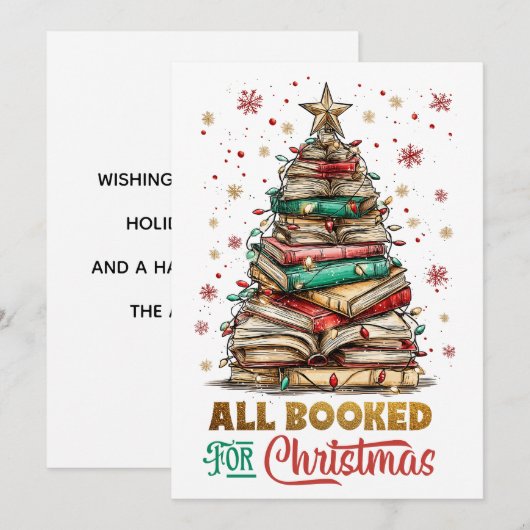 All Booked for Christmas  シーズンカード (正面/裏面)