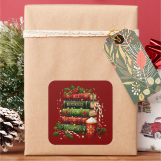 All booked for Christmas スクエアシール