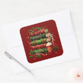 All booked for Christmas スクエアシール (封筒)