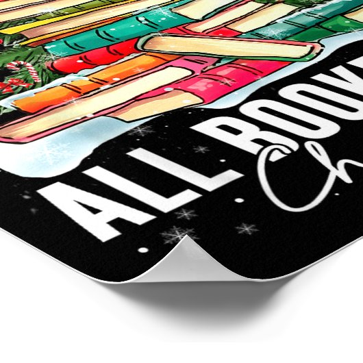 All Booked For Christmas Book Christmas Tree Light ポスター (角)