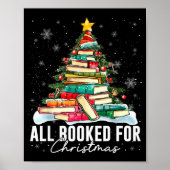 All Booked For Christmas Book Christmas Tree Light ポスター (正面)