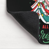 All Booked For Christmas Book Xmas Tree Lights Rea マウスパッド (コーナー)