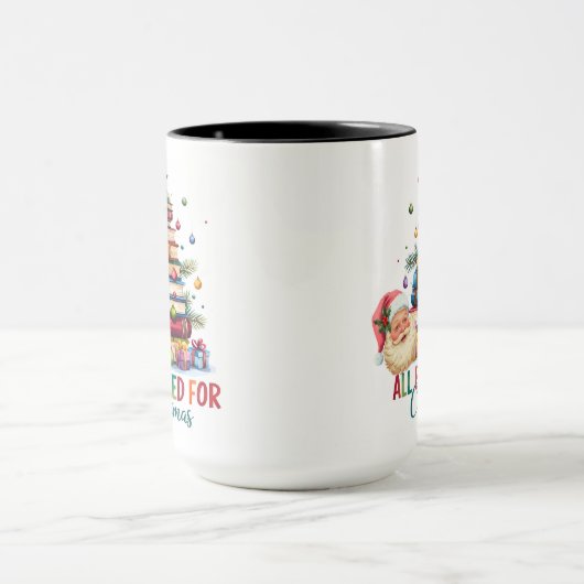 All Booked for Christmas Mug | Book Lover Gift | マグカップ (中央)