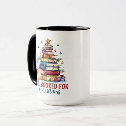 All Booked for Christmas Mug | Book Lover Gift | マグカップ (正面左)