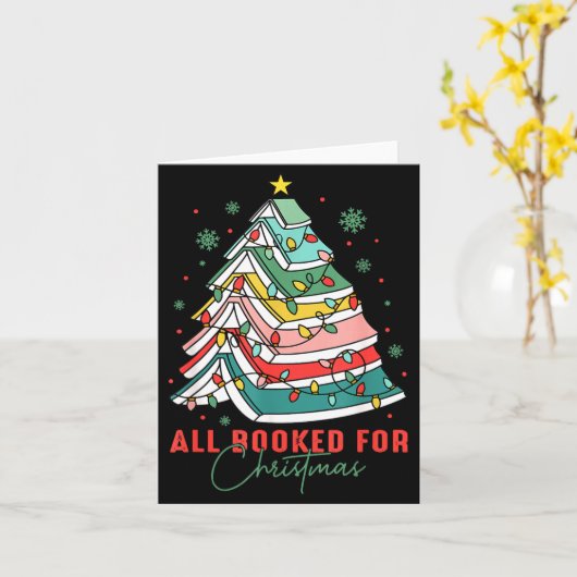 All Booked For Christmas Teacher Librarian Book Lo カード (黄色い花)