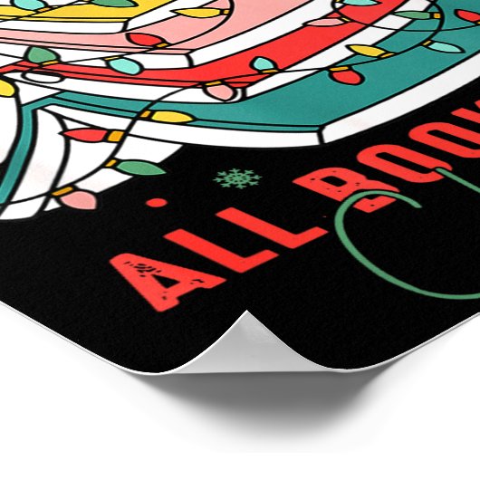 All Booked For Christmas Teacher Librarian Book Lo ポスター (角)