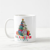 All Booked For Christmas Xmas Tree Teacher Holiday コーヒーマグカップ (左)