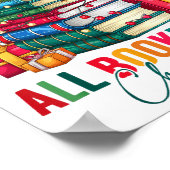 All Booked For Christmas Xmas Tree Teacher Holiday ポスター (角)