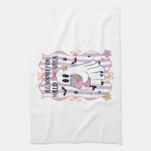 All Booked For Halloween Teacher Ghost キッチンタオル (縦)