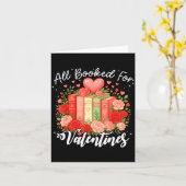 All Booked For Valentine Book Lovers Teacher Girl  カード (黄色い花)