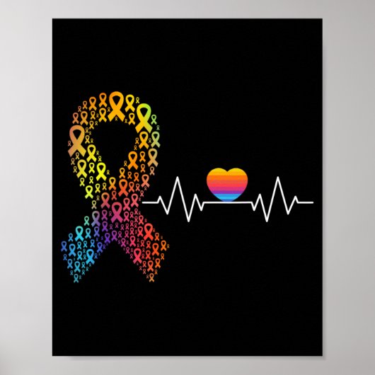 All Cancer Matters認識度デイハートビートリボン ポスター (正面)