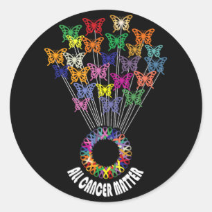 All Cancer Matters認識度日リボンのサポート ラウンドシール