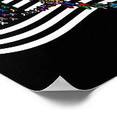 All Cancer Problem Us Flag All Ribbons World Cance ポスター (角)