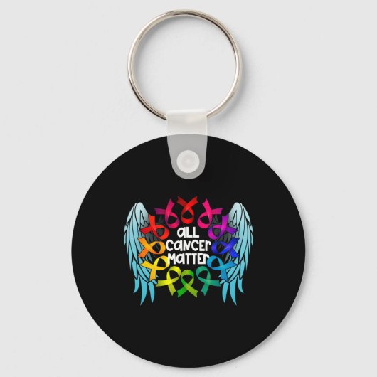 All Cancer Problem World Cancer Awareness Multicol キーホルダー (正面)