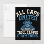 All Caps United Troll League Champions シーズンポストカード (正面/裏面)