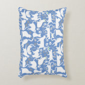 All Cats pattern.w.bx4 L Blue BG アクセントクッション (正面(垂直))