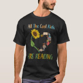 All Cool Kids Are Reading Book Nerd Reading Teache Tシャツ (正面)