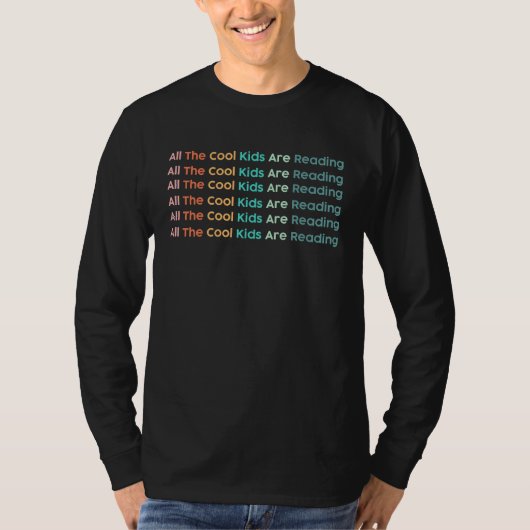 All Cool Kids Are Reading Book Nerd  Reading Vinta Tシャツ (正面)