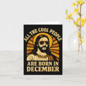 All Cool People Are Born In December Birthday カード (黄色い花)
