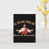 All Cool People Are Born In December Birthday Chri カード (黄色い花)