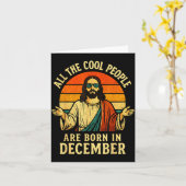 All Cool People Are Born In December Birthday Chri カード (黄色い花)
