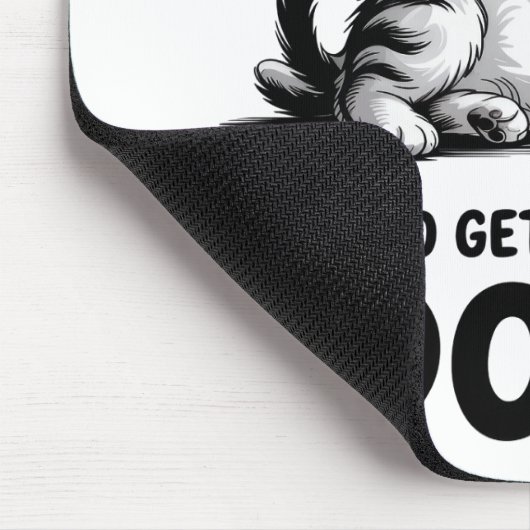 "All Day Doing Nothing" Funny Lazy Cat マウスパッド (コーナー)