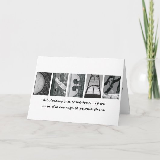 All Dreams 来 True Greeting Card カード (正面)