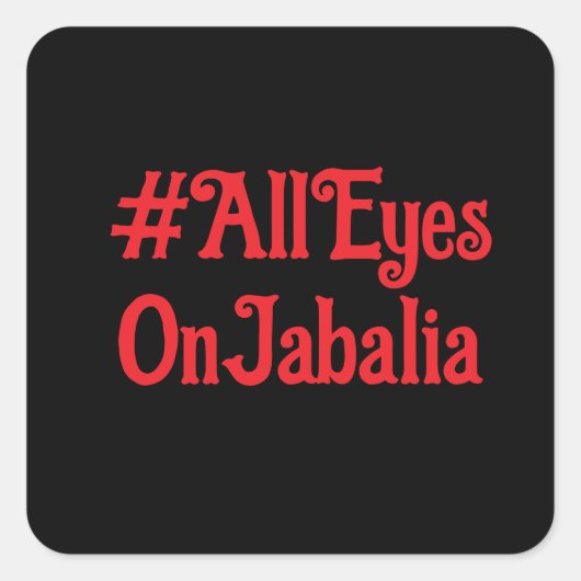 All Eyes Jabalia Stickers スクエアシール (正面)