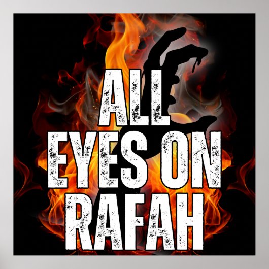ALL EYES ON RAFAH - Rafah Gaza Palestina大虐殺 ポスター (正面)