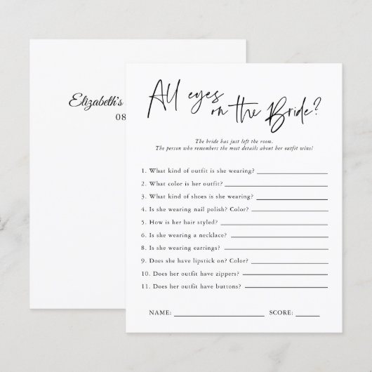 All Eyes on the Bride |ブライダルシャワー (正面/裏面)