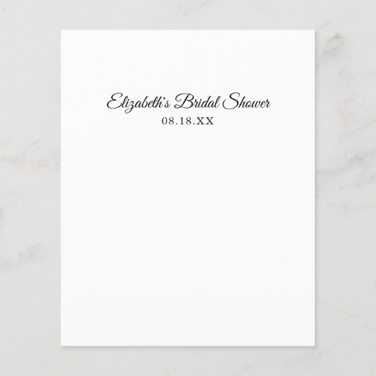 All Eyes on the Bride |ブライダルシャワー (裏面)