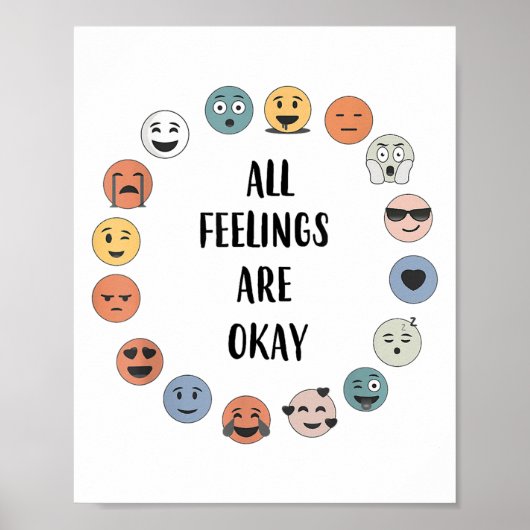 All Feelings Are Okay School Teacher Psychologist  ポスター (正面)