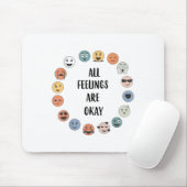 All Feelings Are Okay School Teacher Psychologist  マウスパッド (マウス)