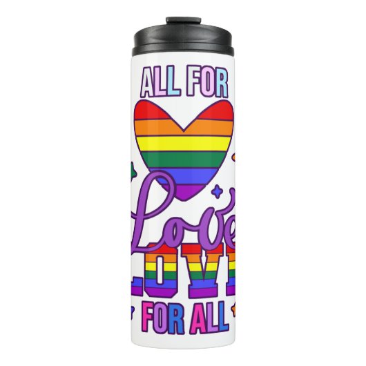 All For Love Love For All - LGBTQ+プライド タンブラー (正面)