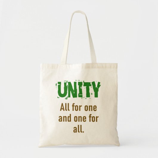 All For One And One For All - Unity引用文 トートバッグ (正面)