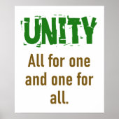All For One And One For All - Unity引用文 ポスター (正面)