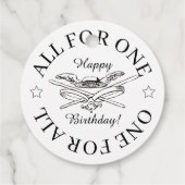 All for One for All Muskeiterハッピーバースデー フェイバータグ (裏面)