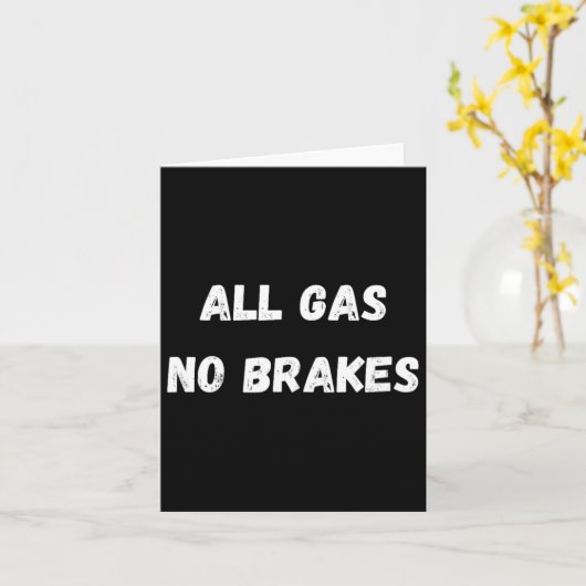 All Gas No Brakes Workout Bodybuilding Warrior's A カード (黄色い花)