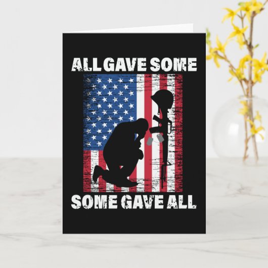 All Gave Some , Some Gave All - USA Army カード (黄色い花)