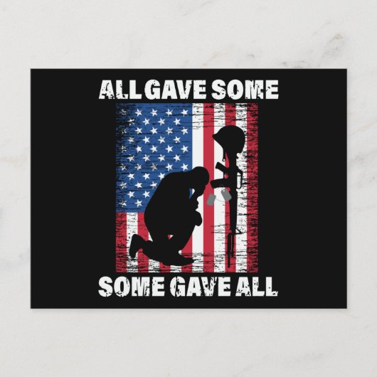 All Gave Some , Some Gave All - USA Army ポストカード (正面)