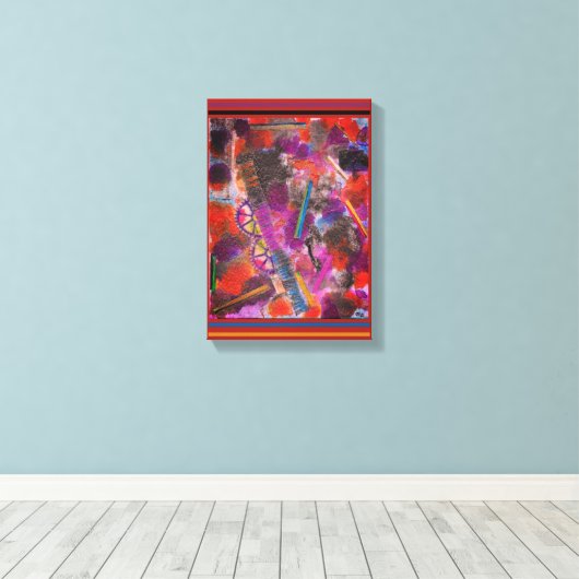 All Geared Up Stretched Canvas Print キャンバスプリント (インサイチュ (ウッドフロア))