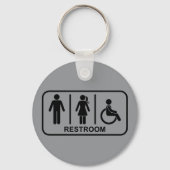 All Gender Bathroom Symbol キーホルダー (正面)