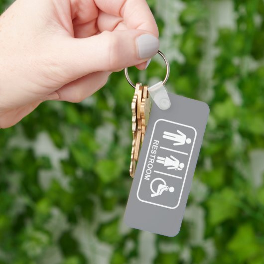 All Gender Bathroom Symbol キーホルダー (手)