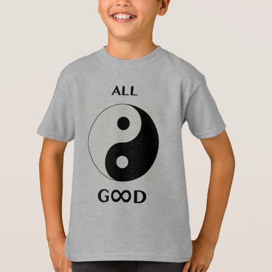 All Good/God (前面)、前絵の絵文字を印刷(背面) Tシャツ (正面)