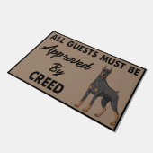 All Guests Must Be Approved By Creed Dog  ドアマット (アングル)