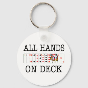 All Hands On Deckトランプ キーホルダー