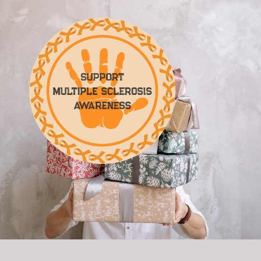 All Hands Support MS認識度ステッカー ラウンドシール