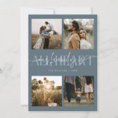All Heart Slate Blue Photo Valentines Day シーズンカード (正面)