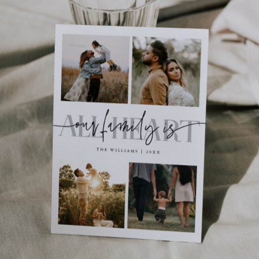 All Heart White Multi Photo Valentines Day  シーズンカード