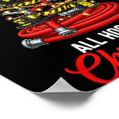 All Hoosed Christmas Firefighter Tree Shirt, Firem ポスター (角)